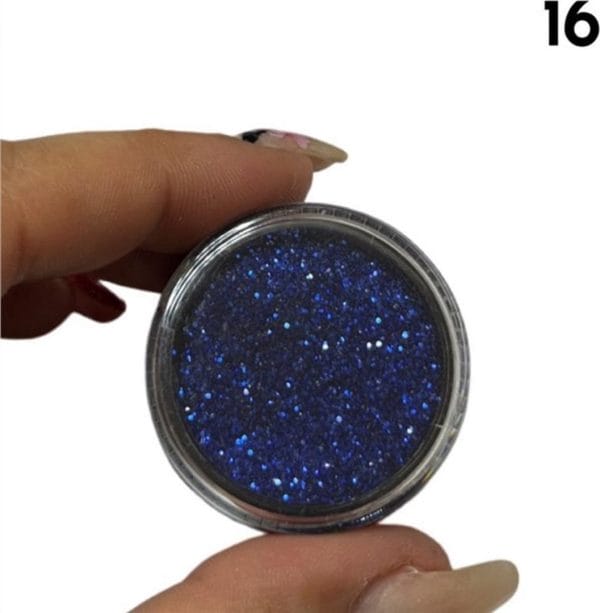 Glitters 15ml kleur 16 - veel glitters - nailart glitters - losse glitters - nails - nagelstyliste - acrylpoeder - polygel - uv gel - glitters mengen - nagelsalon