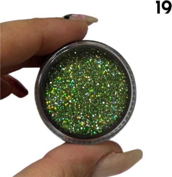Glitters 15ml kleur 19 - veel glitters - nailart glitters - losse glitters - nails - nagelstyliste - acrylpoeder - polygel - uv gel - glitters mengen - nagelsalon