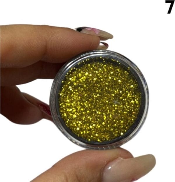 Glitters 15ml kleur 7 - veel glitters - nailart glitters - losse glitters - nails - nagelstyliste - acrylpoeder - polygel - uv gel - glitters mengen - nagelsalon