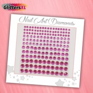 GlittersXL - Nail Art Diamonds (165 Diamantjes Roze) [Zelfklevend Nagel Steentjes Decoratie Versiering - Manicure Kunstnagels Nepnagels - Acryl Nagels Rhinestone Rhine Stones]