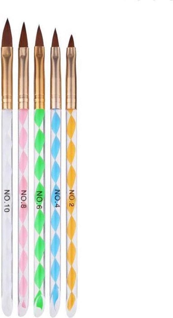 Go go gadget - "5-stks nagelkunst borstel set: acryl art line, uv gel carving pen, penseel, manicure gereedschap & dotting pen - voor vrouwen & meisjes" Go go gadget - nail art penselen - 1 set van 5 stuks