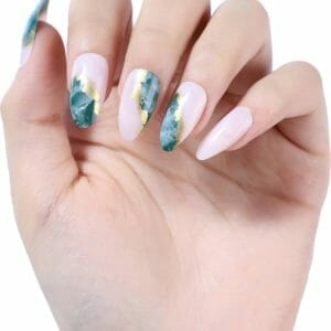 Green Agate - Nail Tabs - Press on Nails - Nep Nagels - Plak Nagels