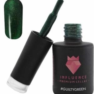 #Guiltygreen - Influence Gellac - UV/LED Gellak - Gel nagellak - Gel lak - Groen - Glitter - 10 ml