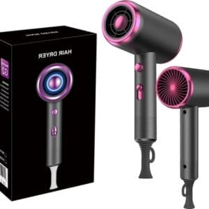 Haardroger Met Diffuser Föhn Kam Borstel 1800W Ionische Haardrogers Met Diffuserconstante Temperatuur Haarverzorging Zonder Dama