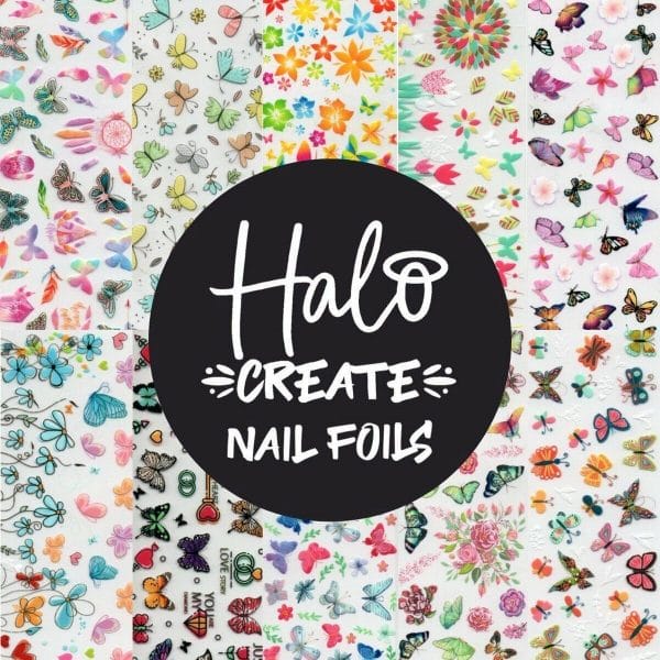 Halo Create Transfer foil "vlinders" - 10 stuks in box - Nagel folie - Nail art
