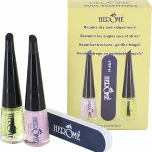 Herome 3 in 1 Manicure met Base Coat, Nagelvijl en Voedende Nagelolie - Nagelverzorging voor Egale en Flexibele Nagels