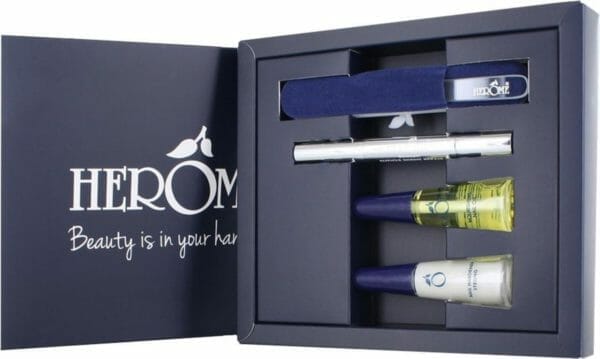 Herome nail care set large - nagelverzorging set - voor sterke en gezonde nagels - nagelverharder, nagelolie, nagelriempen, glazen nagelvijl