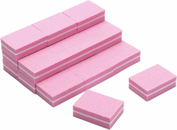 Hiden | nagel mini buffers - nagel producten - mooi & gezond - nagels - nail art - 2 stuks - 100/180 - roze