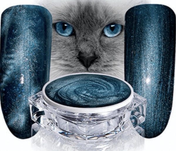 Hollywood nails - cat eye color gel 787 - metallic blauw / blauwe color gel - polish - gelpolish - gellak - nagels - nagelverzorging - nagelstyliste - uv / led - nagelstylist - callance