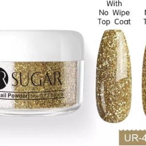 Holografische Dip Glitter Poeder - Champagne / Goud - 30ml - Nail Art