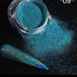 Holografische Glitter Poeder Azul / licht blauw - Nail Art - Rhinestones