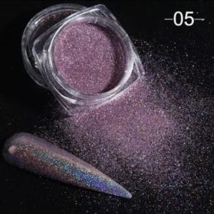 Holografische Glitter Poeder Rosé / Pink- Nail Art - Rhinestones