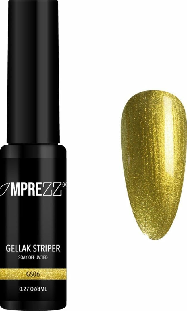 Imprezz® gellak striper gs06 goud metallic 8 ml Imprezz® gellak striper gs06 goud metallic 8 ml