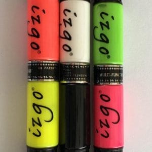 IZGO Naildesign 2 in 1 Nagellak DUO Nail Art Pen Glow in the Dark Set met extra IZGO zwart en wit pen