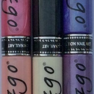 IZGO Naildesign 2 in 1 Nagellak DUO Nail Art Pen Pinky Violet Set met extra IZGO zwart en wit pen