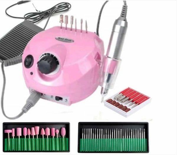 Ilso electrische nagelfrees roze - inclusief bitjes en schuurrolletjes - nagelvijl - 65W - manicure - pedicure
