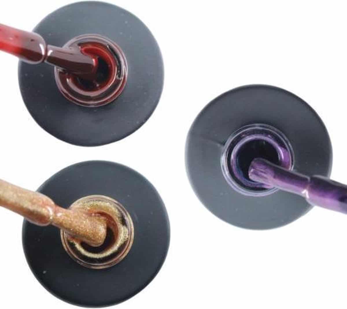 #susiesere - influence gellac - gellak - gellak uv - uv gellak - gel nagellak - rood - paars - goud - glitter - startersset - kado vrouw - valentijns cadeau - kado voor haar - 3 x 10 ml Influence gellac 3 x 10 ml - rubyred & rosegold & passionatepurple - uv / led gellak - gel nagellak - gel lak - rood / bordeaux / donkerrood goud paars / glitter / lila