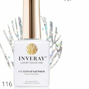 Inveray Gellak - Gel Polish Nr. 116 - Delightful - Professionele Gelpolish ook voor thuis - HEMA 12 free - Vegan - Zilver nagellak - nagels - Feestelijk
