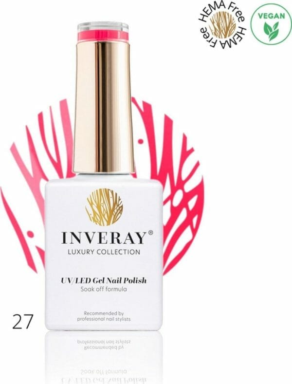 Inveray gellak - gel polish nr. 27 - impulse - professionele gelpolish ook voor thuis - hema 12 free - vegan - roze nagellak - nagels - manicure - nagelstylist