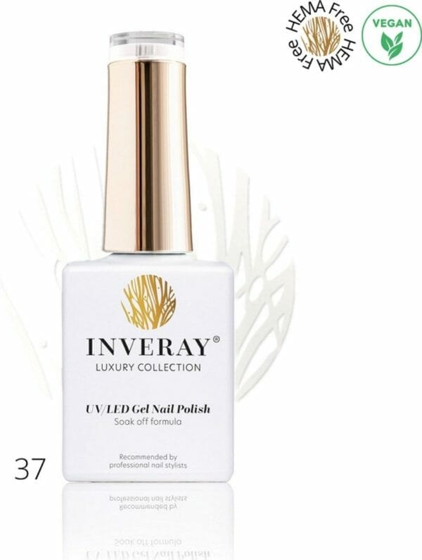 Inveray gellak - gel polish nr. 37 - innosence - professionele gelpolish ook voor thuis - hema 12 free - witte nagellak - nagels - french manicure