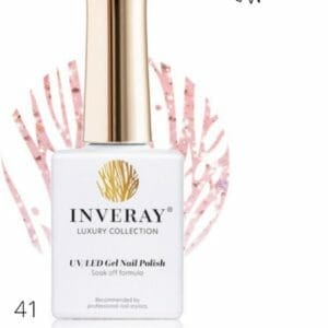 Inveray Gellak - Gel Polish Nr. 41 - Shine - Professionele Gelpolish ook voor thuis - HEMA 12 free - Vegan - Glitter Roze - Nagellak - Nagels