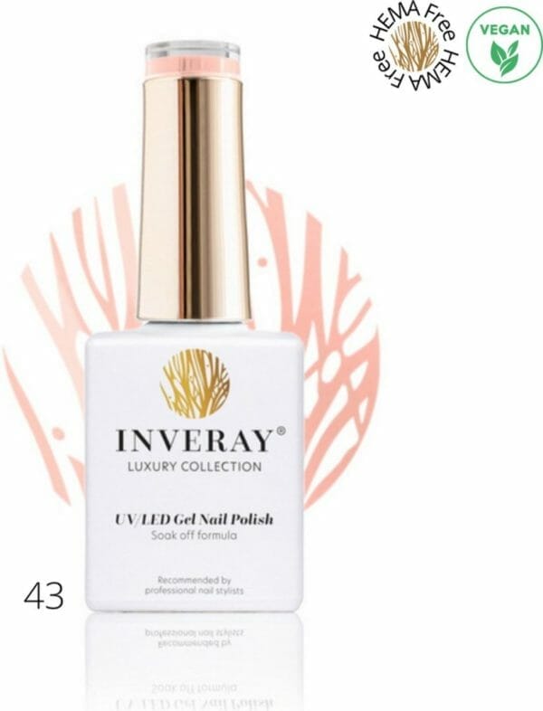 Inveray gellak - gel polish nr. 43 - fragility - professionele gelpolish ook voor thuis - hema 12 free - vegan - beige - naturel - nagellak - nagels - manicure - nagelstylist