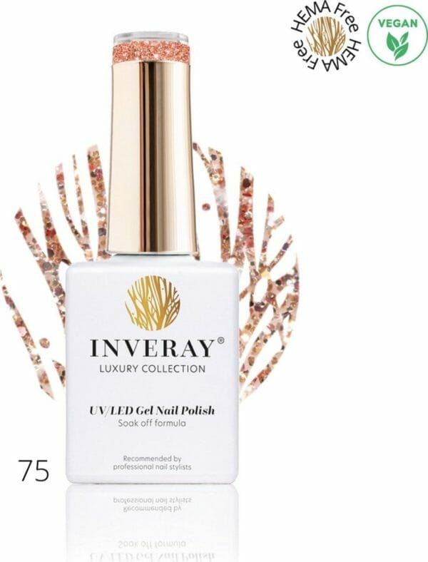 Inveray gellak - gel polish nr. 75 - flame - professionele gelpolish ook voor thuis - hema 12 free - vegan - kleur - nagellak - nagels - manicure