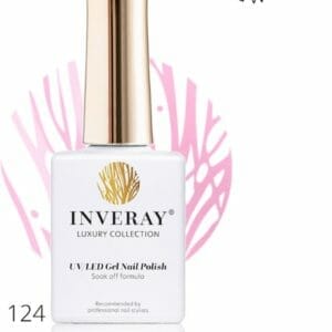 Inveray Gellak - UV/LED - Gel Polish Nr. 124 - Blushed - Professionele Gellak ook voor thuis - HEMA 12 free - Vegan - Roze - Pastel Nagellak - Nagels