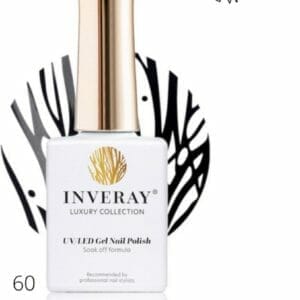 Inveray Gellak - UV/LED - Gel Polish Nr. 60 - Mastership - Professionele Gelpolish ook voor thuis - HEMA 12 free - Vegan - Kleur Zwart - Nagellak - Nagels - Manicure - UV/Led