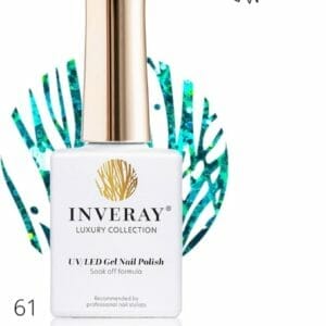 Inveray Gellak - UV/LED - Gelpolish Nr. 61 - Fantasy - Professionele Gelpolish ook voor thuis - HEMA 12 free - Groen Glitter Nagellak -Nagels