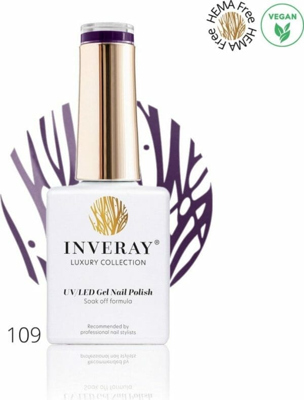 Inveray gellak - uv/led - gel polish nr. 109 - melancholy - professionele gelpolish ook voor thuis - hema 12 free - bruine nagel lak
