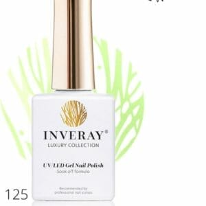 Inveray Gellak - UV/Led - Gel Polish Nr. 125 Limelicious - Professionele Gelpolish ook voor thuis - HEMA 12 vrij Vegan - Kleur Pastel Groen - Nagellak - Nagels -Manicure - Nagelstylist
