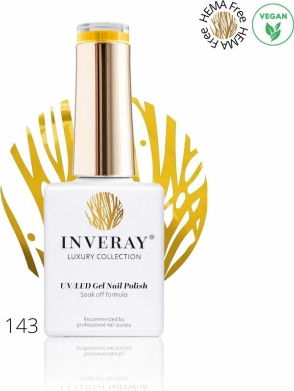 Inveray gellak - uv/led - gel polish nr. 143 - sunflower - professionele gelpolish ook voor thuis - hema 12 vrij- vegan - nagellak - nagels