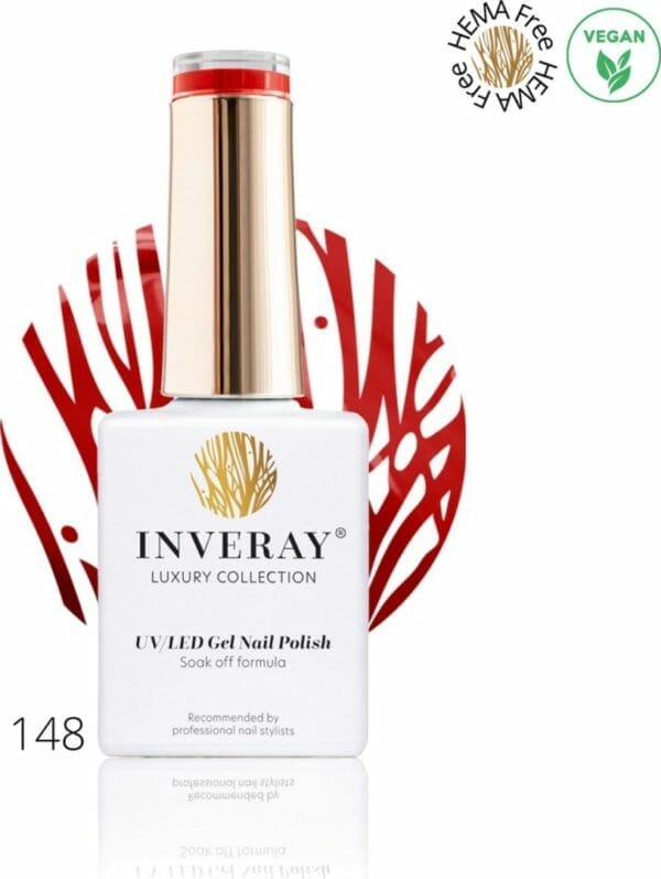 Inveray gellak - uv/led - gel polish nr. 148 - my true love - professionele gelpolish ook voor thuis - hema 12 vrij- vegan - roze nagellak - nagels
