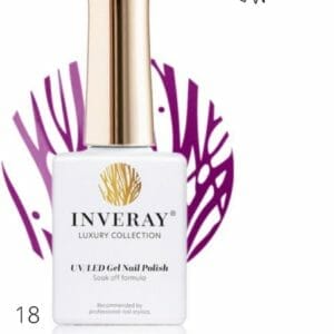 Inveray Gellak - UV/Led - Gel Polish Nr. 18 - Mystery - Professionele Gelpolish ook voor thuis - HEMA 12 free - Vegan - Manicure - Pedicure - Paars - Purper Nagellak - Nagels