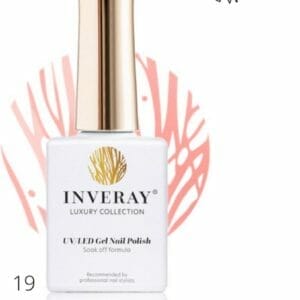 Inveray Gellak -UV/Led - Gel Polish Nr. 19 - Bliss - Professionele Gelpolish ook voor thuis - HEMA 12 free - Roze - Zalmkleurig - Nagellak