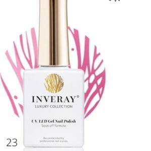 Inveray Gellak -UV/Led - Gel Polish Nr. 23 - Romance - Professionele Gelpolish ook voor thuis - HEMA 12 free - Roze Nagellak - Nagels