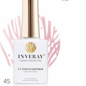 Inveray Gellak - UV/Led - Gel Polish Nr. 45 - Tender - Professionele Gelpolish ook voor thuis - HEMA 12 free - Vegan - Roze Nagellak - Nagels - Manicure - Nagelstylist