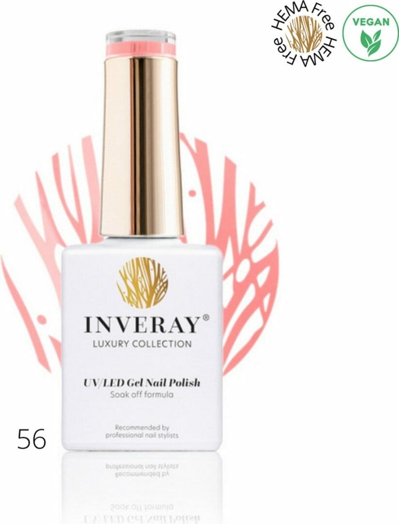 Inveray gellak - uv/led - gel polish nr. 56 - emotion - professionele gellak ook voor thuis - hema 12 free - vega, - kleur - zalm roze - nagellak - nagels uv/led Inveray gellak - uv/led - gel polish nr. 56 - emotion - professionele gellak ook voor thuis - hema 12 free - vega, - kleur - zalm roze - nagellak - nagels uv/led