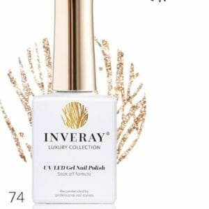 Inveray Gellak - UV/Led - Gel Polish Nr. 74 - Prestige - Professionele gellak ook voor thuis - HEMA 12 vrij- Vegan - Goud - Glitter - Nagellak - Nagels