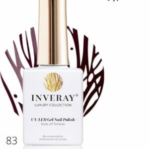 Inveray Gellak - UV/Led - Gel PolishNr. 83 - Cranberry Punch - Gelpolish ook voor thuis - HEMA 12 vrij Vegan - Kleur Bruin - Nagellak - Nagels -Manicure - Nagelstylist