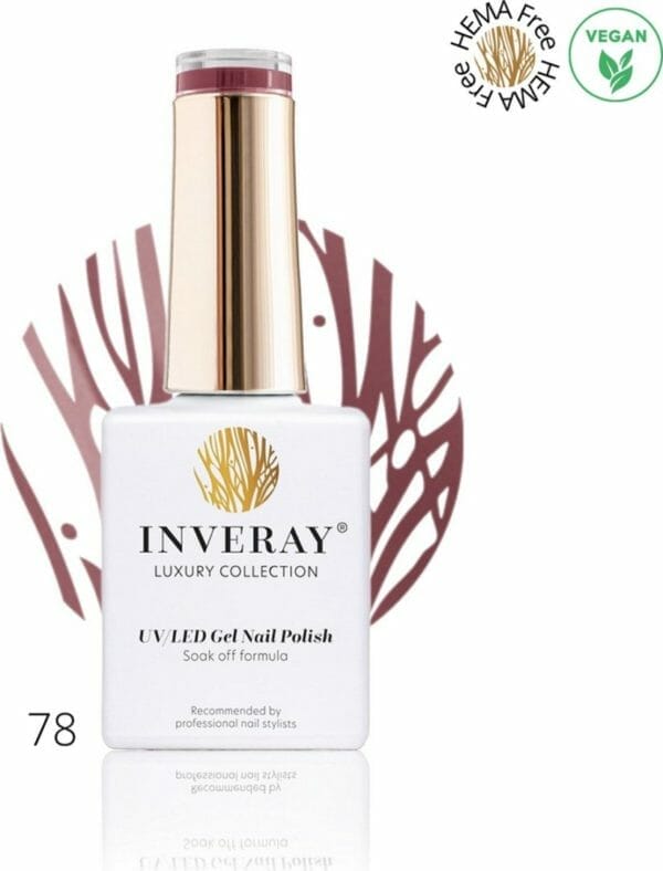 Inveray gellak - uv/led - gelpolish nr. 78 - warmth - professionele gelpolish ook voor thuis - hema 12 vrij vegan - kleur bruin - nagellak - nagels -manicure - nagelstylist