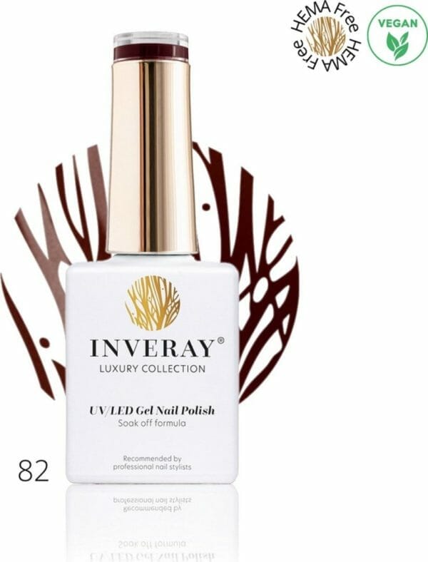 Inveray gellak - uv/led - gelpolish nr. 82 - wishdom - professionele gelpolish ook voor thuis - hema 12 vrij vegan - kleur bruin - manicure - nagelstylist