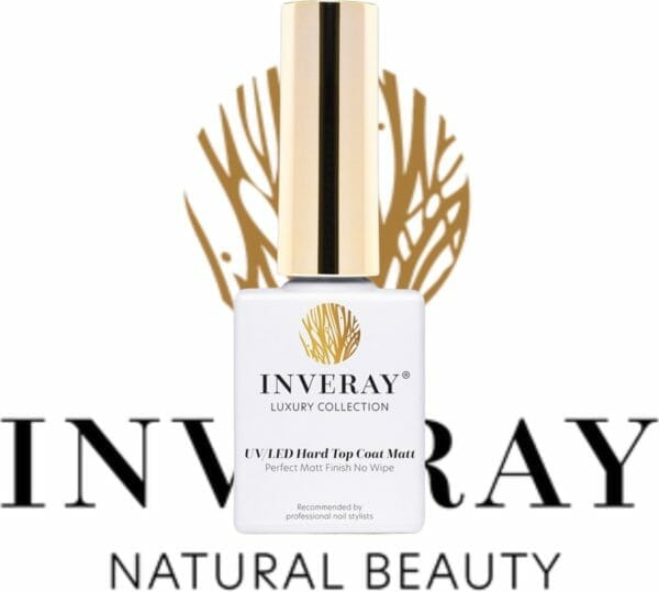 Inveray topcoat matt finish no wipe - gellak - gelpolish - professionele gel polish ook voor thuis - hema 12 vrij - vegan - top coat matte afwerking - manicure - nagelstylist