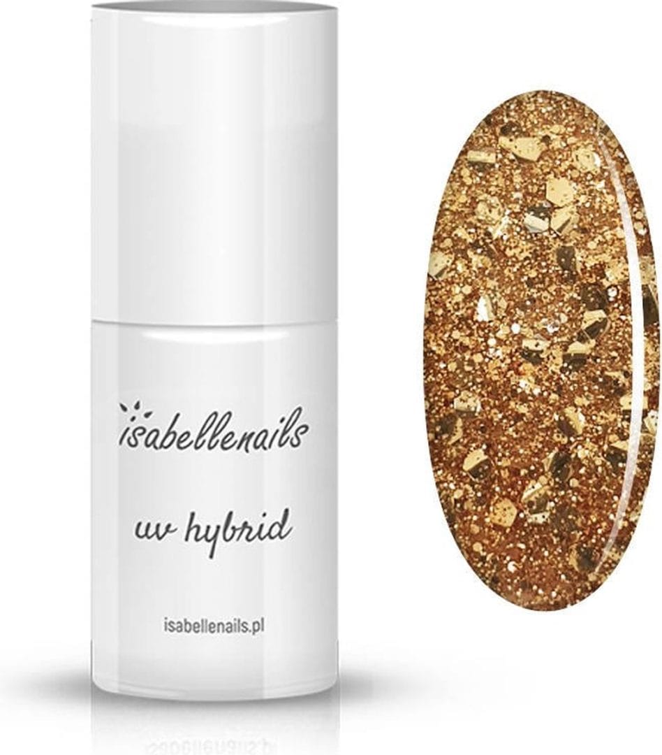 Isabelle nails uv/led gellak 6ml. #353 glitter gold Isabelle nails uv/led gellak 6ml. #353 glitter gold