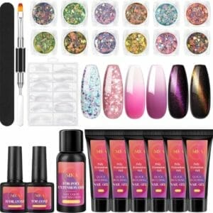 JMKA Extenstion kit | Polygel nagels | Gelnagels | Nepnagels | Gellak set | UV Gel | Nail Art Pakket | Buildergel | Starterset- 6 KLEUREN SET - 15 ML - polygel kit - polygel nagels - polygel kleuren