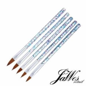 Jawes- Acrylpenselen- 5 stuks - Acrylnagels- Arcyl Penselen- Acryl- Nagels- Polygel- Nagellak- Gelnagels- Gereedschap- Nagelstyliste- Gellak- Nagelgereedschap