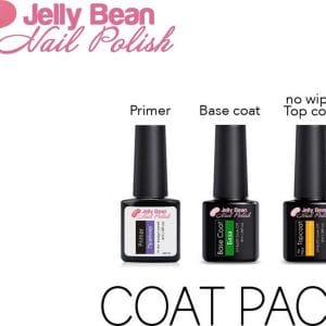 Jelly Bean Nail Polish Gel Nagellak - Coatpack - Base & Top coat nagellak set - Gel nagellak - UV gellak set - Topcoat - Basecoat - UV Nagellak 8ml
