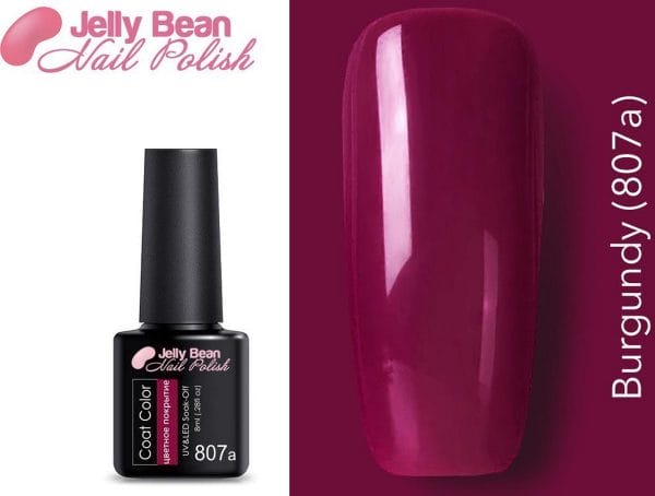 Jelly Bean Nail Polish Gel Nagellak - Gellak - Burgundy (807a) - UV Nagellak 8ml