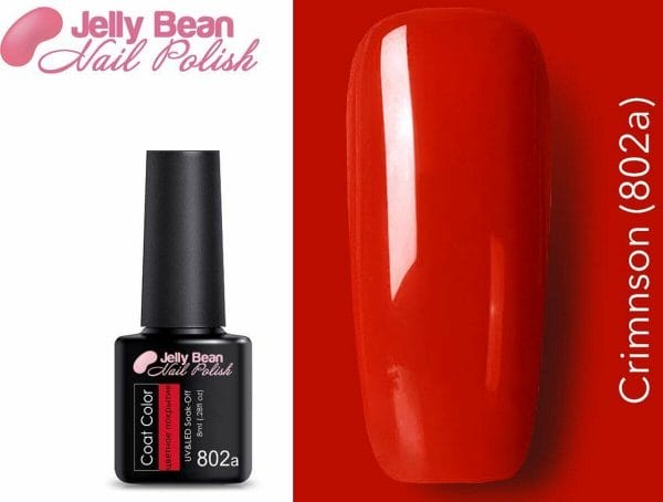 Jelly Bean Nail Polish Gel Nagellak - Gellak - Crimson (802a) - UV Nagellak 8ml